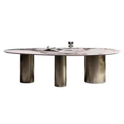 China Marble Modern Furniture Legs Marble Top Dining Tables Designs Stainless Steel Black Blue Metal OEM Key Glass Gray Glod Packing Room for sale