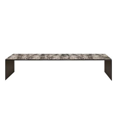 China Marble Modern Furniture Legs Marble Top Dining Tables Designs Stainless Steel Black Blue Metal OEM Key Glass Gray Glod Packing Room for sale