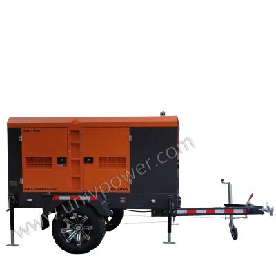 China Hot sale 390cfm/11M3 diesel drive lubricated rotory screw air compressor for THAILAND for sale