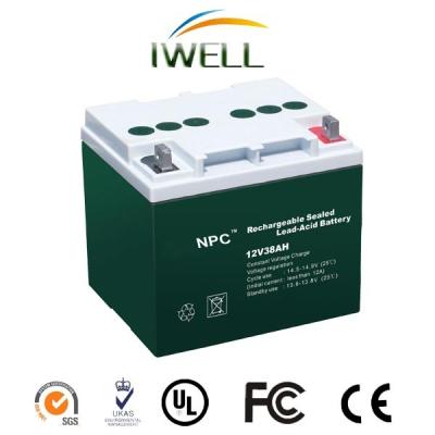 China UPS NPC Small Sealed Maintenance Free Battery SMF Sealed 12v 38ah Maintenance Free Rechargeable Lead Acid Battery for sale