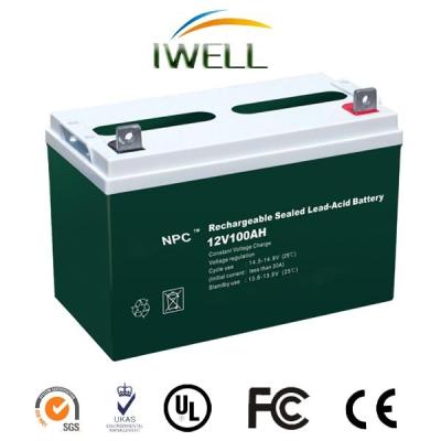 China ISO9001 certification maintenance free sealed AGM 12v 100ah sealed lead acid battery maintenance free CE and OEM for sale