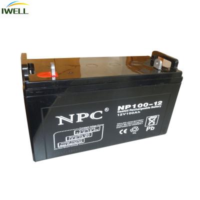 China Car China IWELL NPC Series 12v 100ah UPS Solar Gel Battery for sale