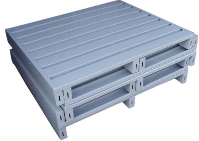 China Storage 4 way Entry type stacking single side steel pallet for sale