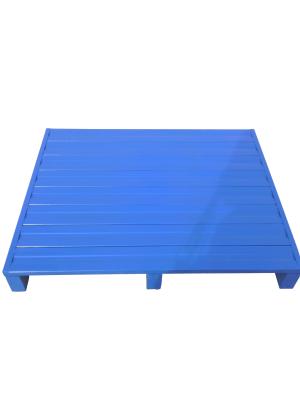 China steel pallets for sale/equipment storage cages/wire mesh container with plastic pallet for sale