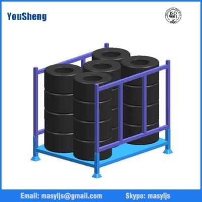 China Warehouse storage stacking folding rack commercial tire rack for sale