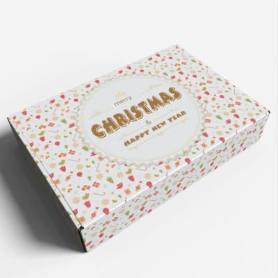 China Wholesale Recycled Paper LOGO Cardboard Packaging Box Customizable Materials Christmas Gift Wrapping Box Christmas Gift Paper Packaging Box for sale