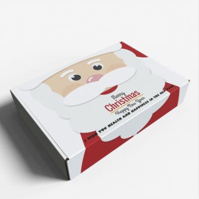 China Custom Recycled Santa Claus Kids Christmas Gift Wrapping Paper Box New Year Gift Paper Packaging Box Materials Paper Packaging Gift Box for sale