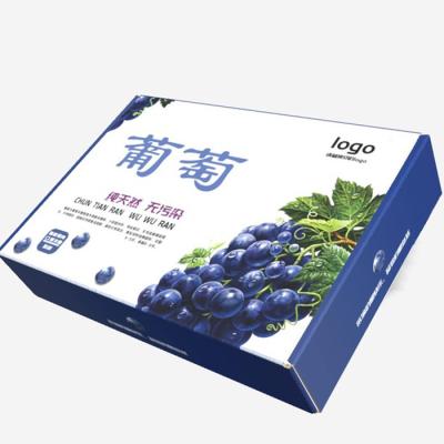 China Recycled materials wholesale custom fruit paper packaging box fruit gift box plain paper packing box for sale