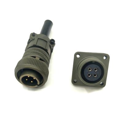 China Ip67 4 pin male female waterproof automotive connector 4 pin military connector 4 post connector for sale