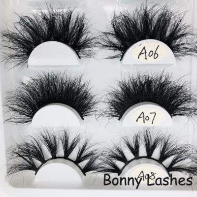 China Factory wholesale super fluffy 3d natural long private label lashes long new style 5d mink 20mm 22mm 25mm eyelashes for sale