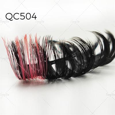 China Fashion Natural Soft New Design Russian Eyelash Volume Strip Lashes Cruelty Free Private Label Mink Russian Colored Curly Lashes for sale