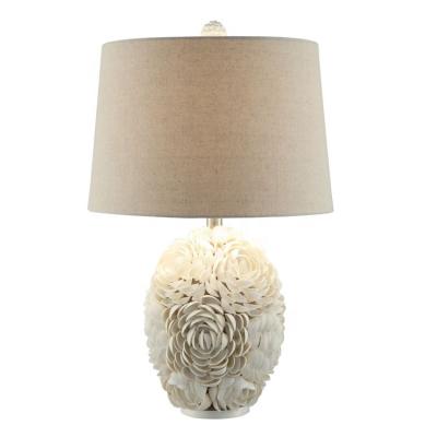 China Wholesale Coastal Decorative Coastal Shell Living Room Home Hotel Luxury Bedside Table Lamps for sale