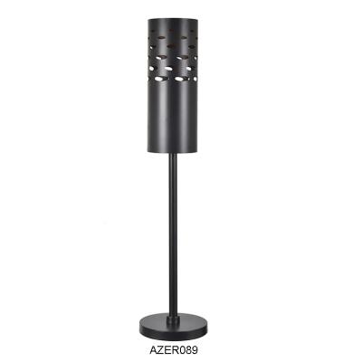 China Wholesale Modern Classical Modern Bedside Cylinder Black Metal Shade Decorative Table Lamps for sale