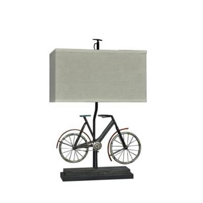 China Bedroom Traditional Decorative Accent Living Room Metal Bicycle Design Antique Rustic Table Lamps for sale