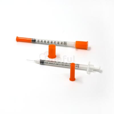 China PVC Disposable Insulin Syringe 0.5ml Iv Insulin Syringe 05 Picture With 30G Fixed Needle for sale