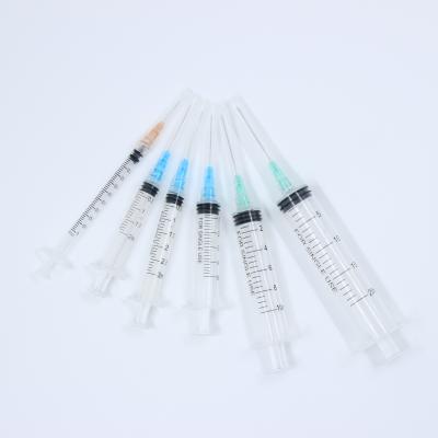 China PVC 3ml 3 Parts Medical Disposable Luer Syringe With Needle for sale