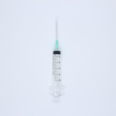 China PVC Syringe 1ml/2ml/3ml/5ml/10ml 3 Parts Disposable Syringe With Needle Luer Lock Medical Syringe for sale