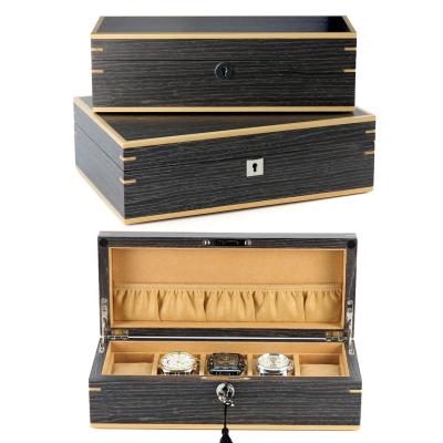 China Watch Collect 5/10 Slots Luxury Wooden Watch Box High Quality Lockable Wooden Box Watch Box For Watches for sale