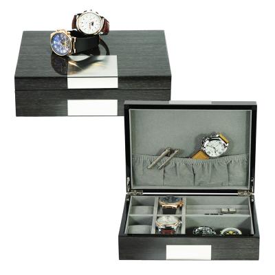 China Sonny Christmas Gift Box Wooden Jewelry Box Handmade Wooden Jewelry Box For Cufflinks Ring Watch Organizer for sale