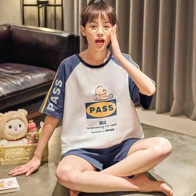 China QUICK DRY cotton pajamas for women animal sleepsuit costume plus size short sleeve shirt and shorts pajama set for sale