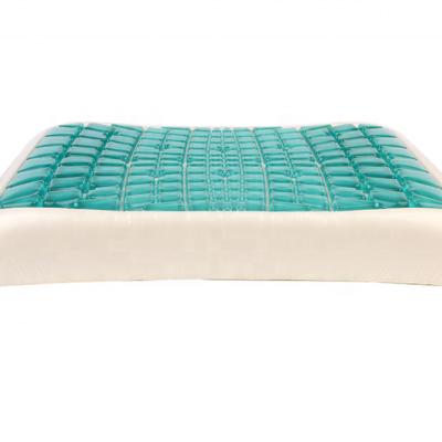 China 2022 Year Hot Selling Gel Memory Foam Cooling Pillow With Two Covers For Summer for sale