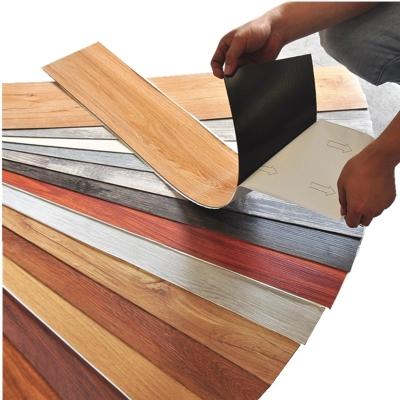 China Wholesale High Quality Durable Plastic Self Adhesive PVC Sticker LVT Click Flooring Vinyl Flooring Tiles for sale