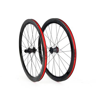 China Road Bikes Pillar Spoke Flat Anvil 50mm Carbon Rims 700C Carbon Wheel Sets For Road Bicycle for sale