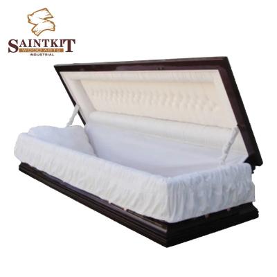 China American Style Wholesaler Casket Liner and Embroidery Satin Funeral Cloth for Casket Human Casket for sale