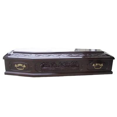 China European Style Cedar Last Supper Tan Wooden Casket Customized Casket Wooden Casket For Adult OEM for sale