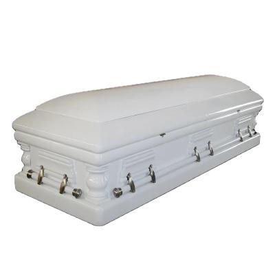 China American Style Customized Cremation and Burial Paulownia White Wood Casket Veneer MDF Oak Wood Casket Casket for sale