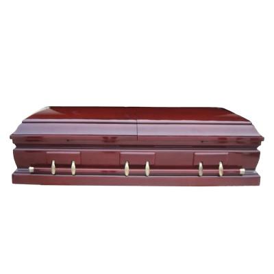 China American Best Price Matte MDF Veneer Style Mahogany Caskets And Custom Wood Casket Casket for sale