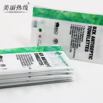 China Eco Friendly Benzalkonium Chloride 0.13% Soft Hand Cleaning Wet Wipes 75% Ethyl Alcohol Sanitizing Wet Wipes for sale