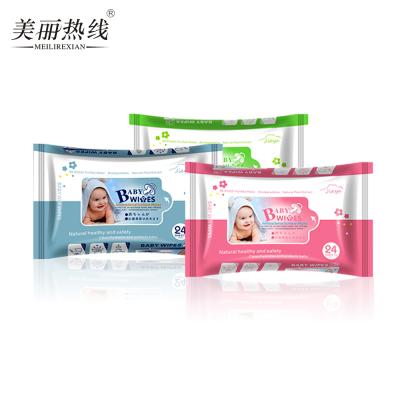 China For Baby Easy Pack 24pcs Baby Wet Wipes for sale