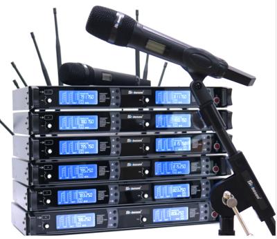 China Genuine Sinbosen AS-9K 4 Antennas 2 Channel Wireless Microphone Diversity Portable Hot Selling Microphone for sale