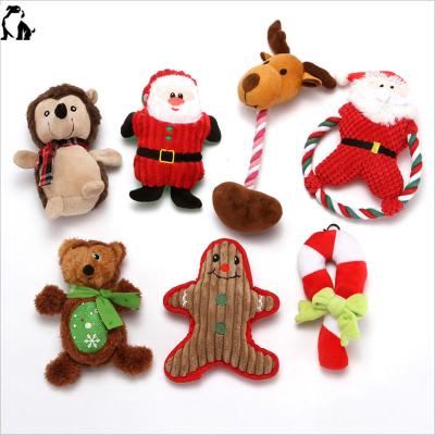 China HANDOU Dog Christmas Toys Set Pet Cat Dog Squeaky Chew Toy Dog Plush Toy Durable Sustainable Wholesale Wholesale for sale