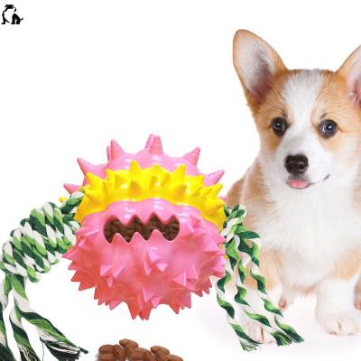 China New Squeaky Dog Chew Squeaky Toothbrush Big Toy Float Ball Treat Food Dispensing Dogs Puzzle Interactive Toy for sale