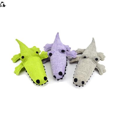 China HANDOU Viable Wholesale Fashion Funny Pet Puzzle Toy With Bell Training Dog Toys Pet Crocodile Shaped Toy for sale