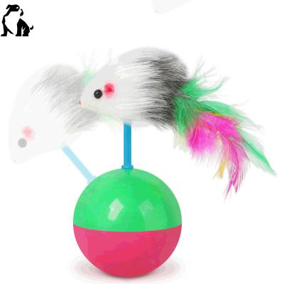 China Viable Wholesale Application HANDOU Plastic Cat Toy Ball With Mouse Cat Toys for sale