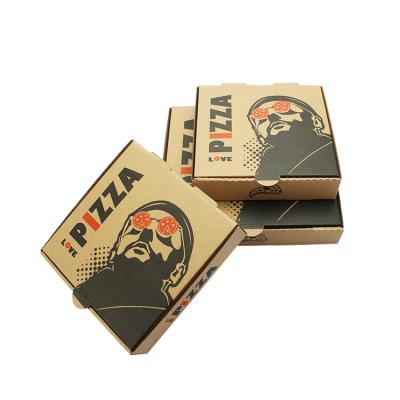 China Recyclable Customizable Recycling Corrugated Cowhide Pizza Box Environmentally Friendly for sale