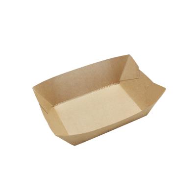 China Snack Fast Food Box Fried Chicken Fries Food Packaging Recyclable Disposable Paper Box for sale