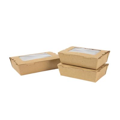 China Sushi Disposable Transparent Lunch Salad Paper Packing Takeout Box for sale