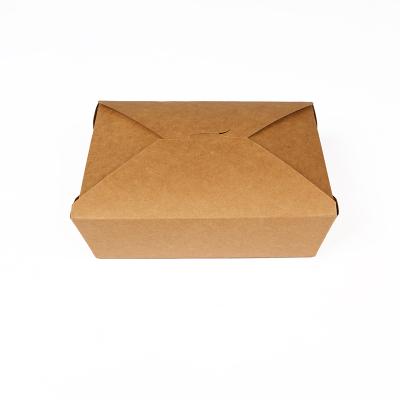 China Food Grade Kraft Paper Grocery Box Recyclable Disposable Degradable Food Packaging Box for sale