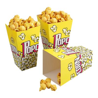 China Wholesale Custom Cheap Disposable Fashion Popcorn Printed Paper Box For Movie Theaters Boxes For Food Packaging for sale