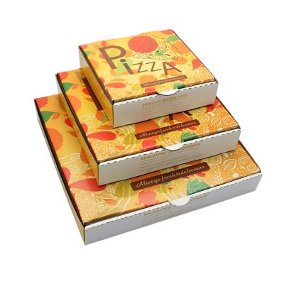 China Recyclable Wholesale Custom Color Printed Brown Design Kraft Paper Box For Pizza Cardboard Boxes For Food Packaging for sale