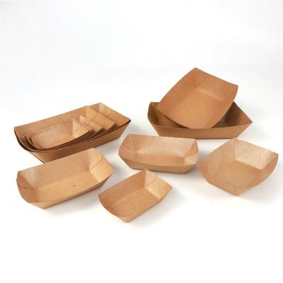 China Biodegradable Disposable Stain Food Grade Waterproof And Oilproof Boat Box Tray for sale