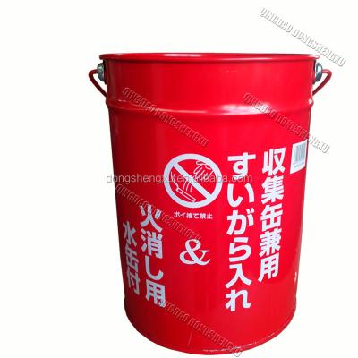 China Water Metal Tin Safe Fire Fighting Buckets by customers' drawing and design for sale