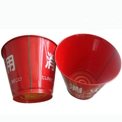 China Low price tin bucket with lid red fire bucket 320x180x220mm for sale