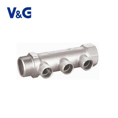 China Chinese Supplier 2 Way 4 Valve General Copper High Quality Manifold For Floor Heating for sale