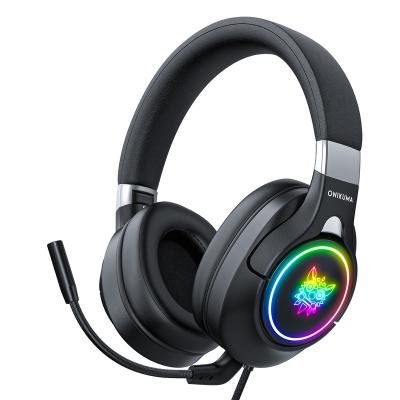 China Super Foldable Gaming Headset ONIKUMA K15 Gaming Earphones Gaming Headset With LED Light For PS4 Gamer for sale