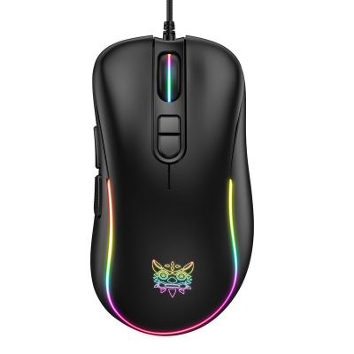 China ONIKUMA CW907 High Sensitivity Wired High Sensitivity RGB Sweat-resistant Ergonomic Lighting 1000-6000 DPI Real Gaming Mouse for sale